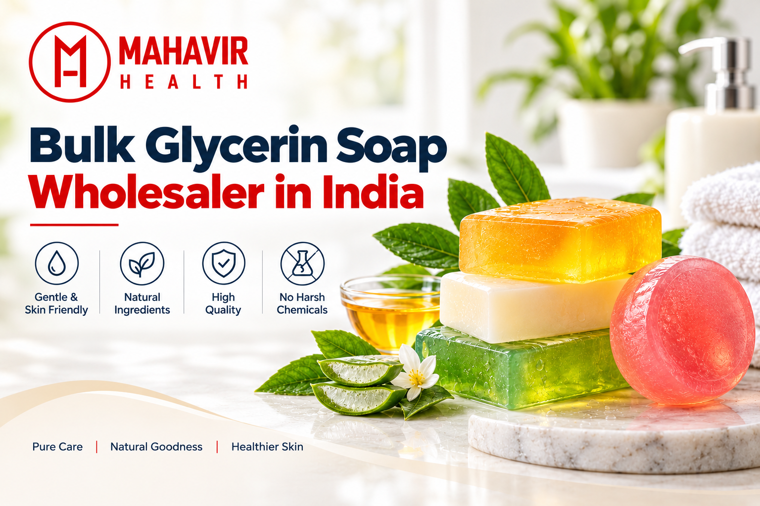 Bulk transparent glycerin soap bars for wholesale and private-label enquiries in India - Mahavir Health