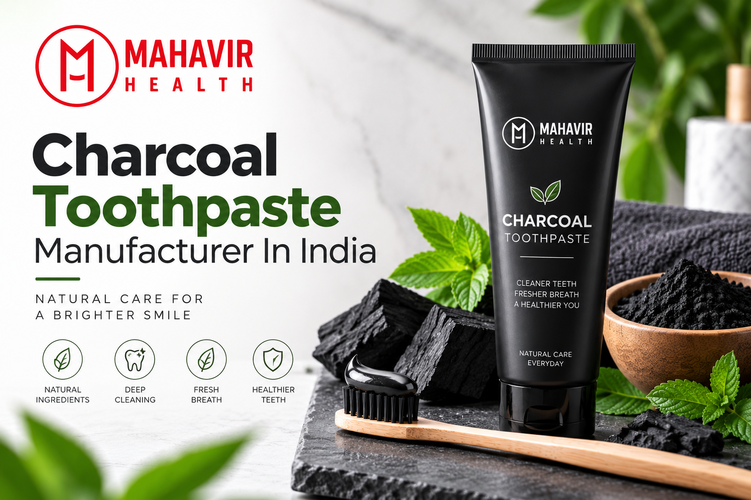 Charcoal Toothpaste Manufacturer in India Mahavir Health Oral Care Manufacturing Facility