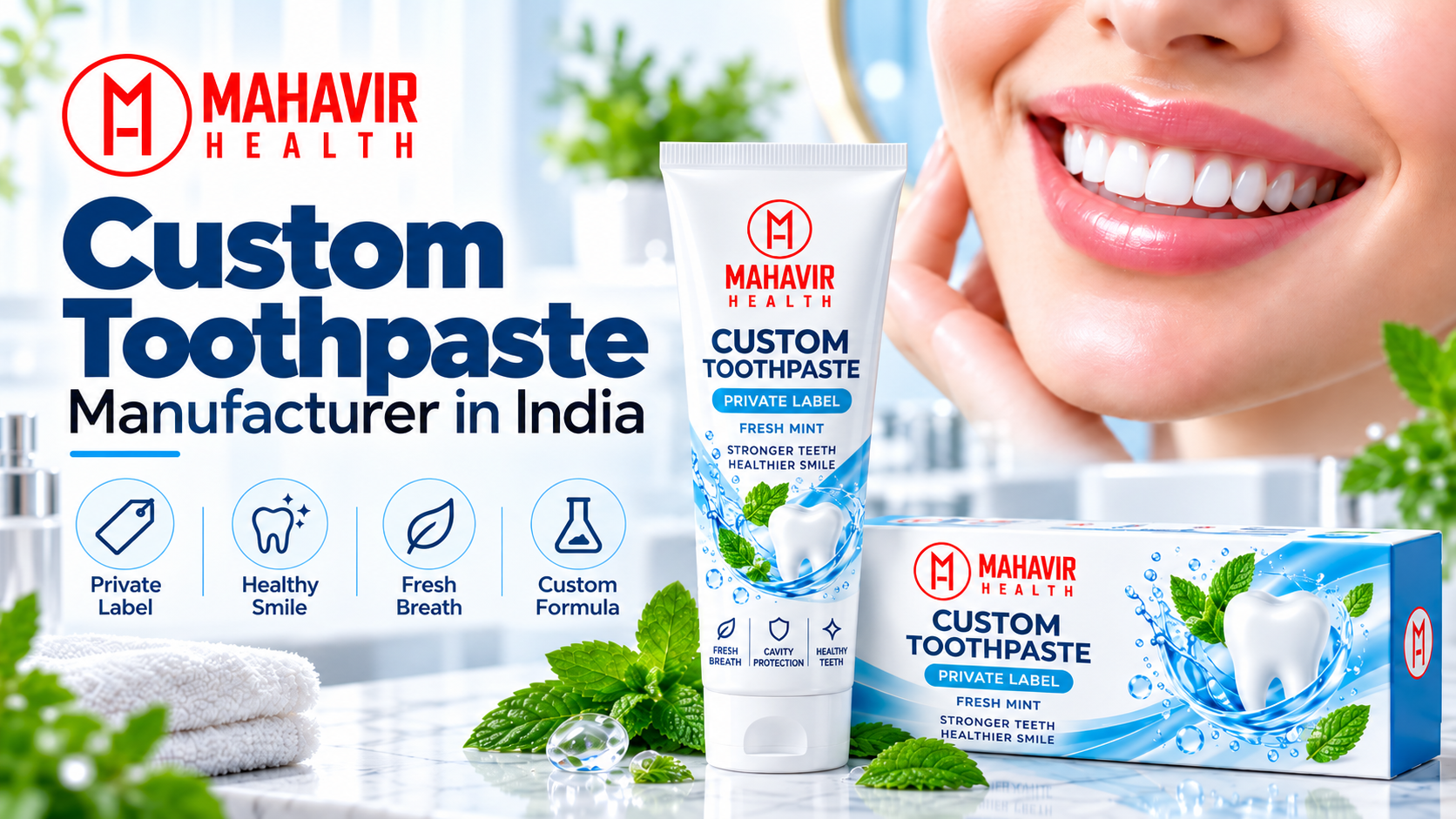 Custom toothpaste manufacturing and private label buyer guide by Mahavir Health