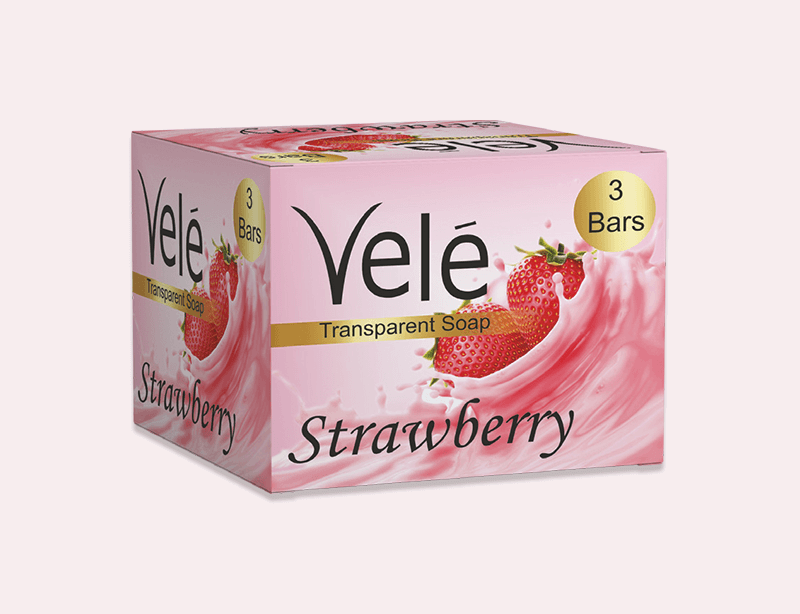 strawberry transparent soap