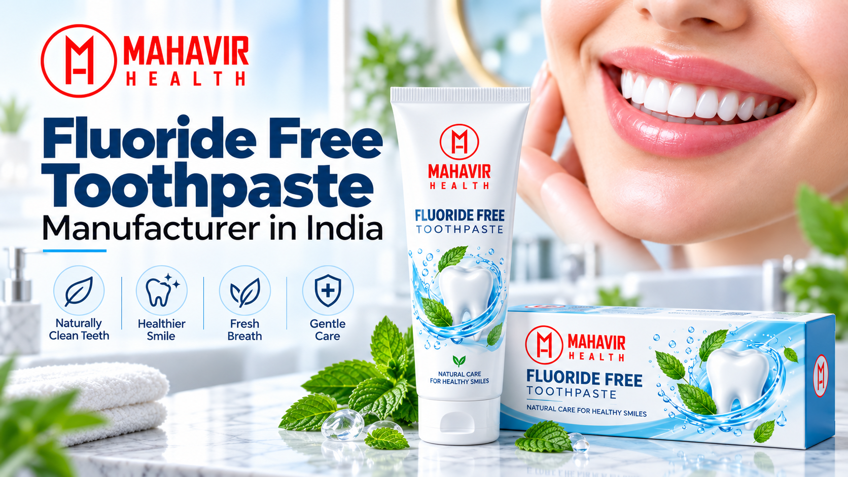 White calcium toothpaste manufacturing and private label sourcing guide by Mahavir Health